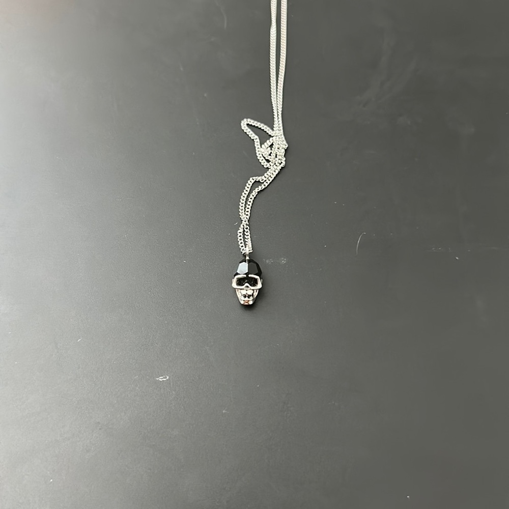 Swarovski skull charm necklace
